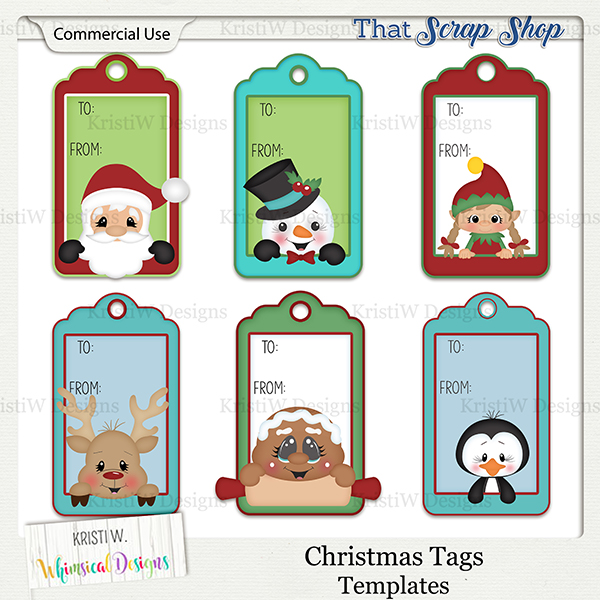 Christmas Tags Templates {CU}