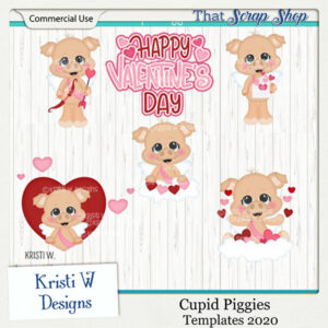 Cupid Piggies Templates {CU}