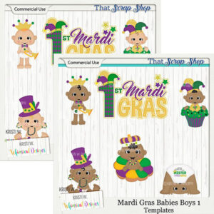 Mardi Gras Babies Boys Templates {CU}