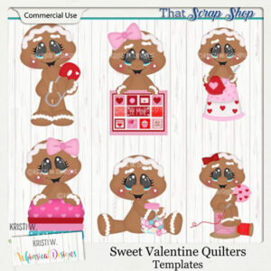 Sweet Valentine Quilters Templates {CU}