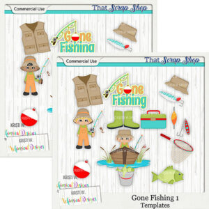 Gone Fishing Templates {CU}