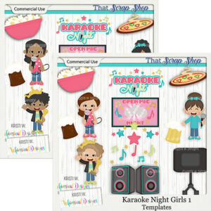 Karaoke Night Girls Templates {CU}