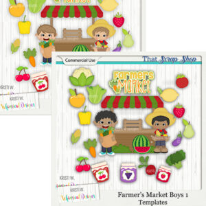 Farmers Market Boys Templates {CU}