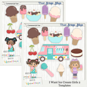 I Want Ice Cream Girls Templates {CU}