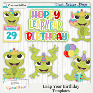 Leap Year Birthday Templates {PU}