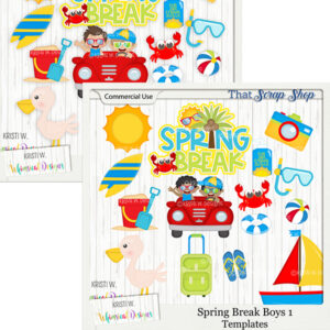 Spring Break Boys Templates {CU}