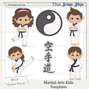 Martial Arts Kids Templates {CU}
