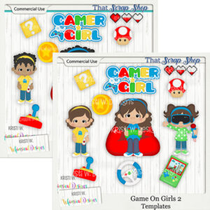 Game On Girls Templates {CU}