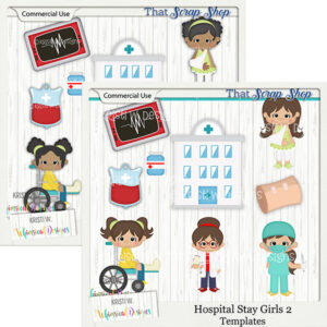 Hospital Stay Girls Templates {CU}