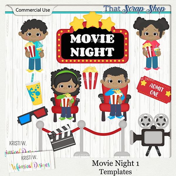 Movie Night Templates {CU} - Image 3