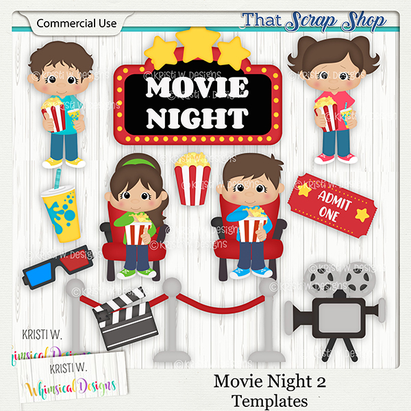 Movie Night Templates {CU} - Image 2