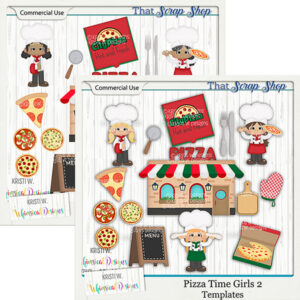 Pizza Time Girls Templates {CU}