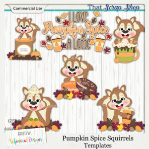 Pumpkin Spice Squirrels Templates {CU}