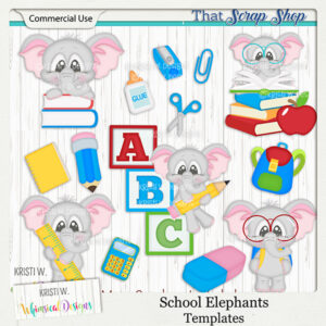 School Elephants Templates {CU}