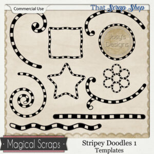 Stripey Doodles Templates 1 {CU}