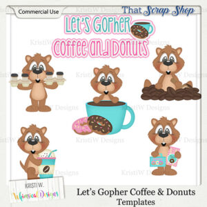 Let's Gopher Coffee & Donuts Templates {CU}