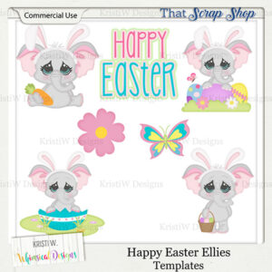Happy Easter Ellies Templates {CU}
