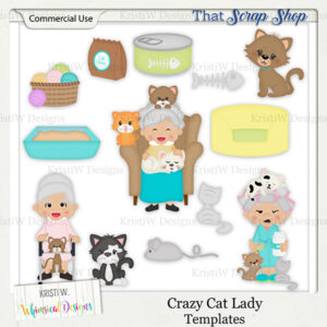 Crazy Cat Lady Templates {CU}