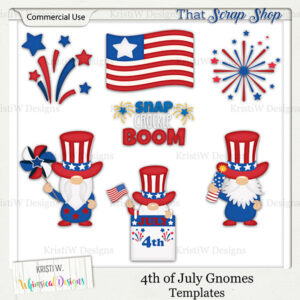 4th of July Gnomes Templates {CU}