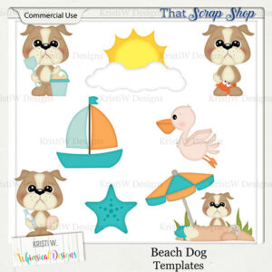 Beach Dog Templates {CU}