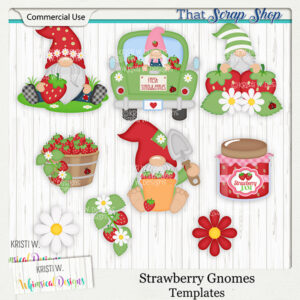 Strawberry Gnomes Templates {CU}