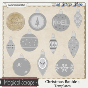 Christmas Bauble 1 Templates {CU}