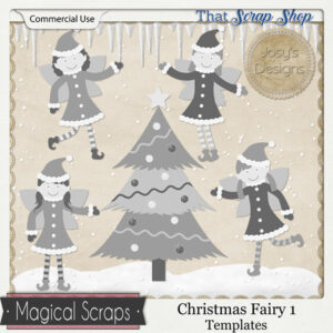 Christmas Fairy 1 Templates {CU}