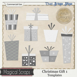 Christmas Gift 1 Templates {CU}