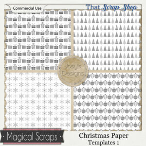 Christmas Paper 1 Templates {CU}