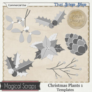 Christmas Plants 1 Templates {CU}