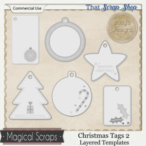 Christmas Tags 2 Templates {CU}