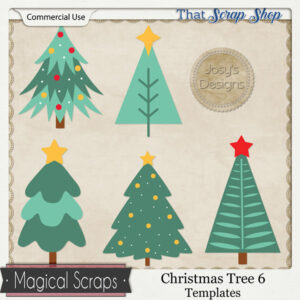 Christmas Tree 6 Templates {CU}