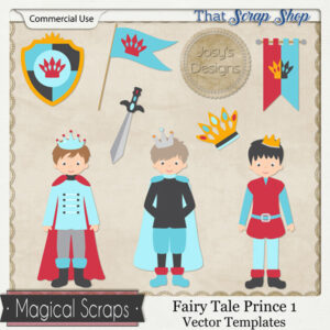 Fairy Tale Prince 1 Vector Templates {CU}