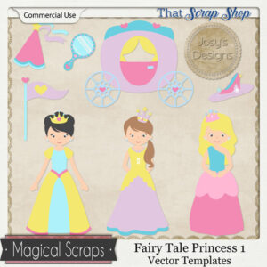 Fairy Tale Princess 1 Vector Templates {CU}