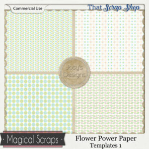Flower Power Paper 1 Templates {CU}
