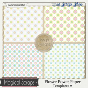 Flower Power Paper 2 Templates {CU}