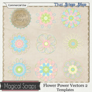 Flower Power 2 Vectors Templates {CU}