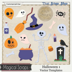 Halloween 1 Vector Templates {CU}