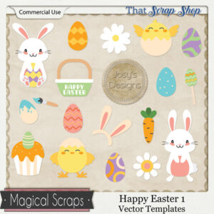 Happy Easter 1 Vector Templates {CU}