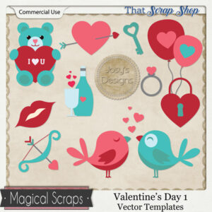 Valentine's Day 1 Vector Templates {CU}