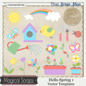 Hello Spring 1 Vector Templates {CU}