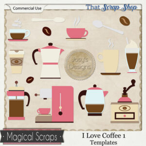 I Love Coffee 1 Templates {CU}