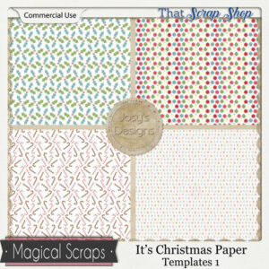 It's Christmas Paper 1 Templates {CU}