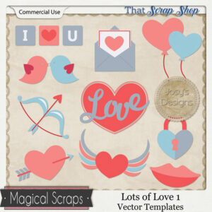 Lots of Love 1 Vector Templates {CU}