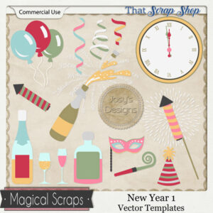 New Year 1 Vector Templates {CU}