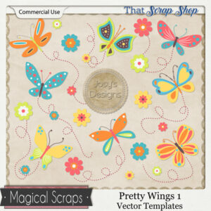 Pretty Wings 1 Vector Templates {CU}
