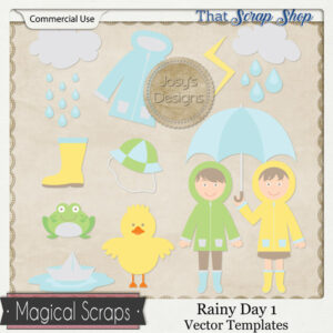 Rainy Day 1 Vector Templates {CU}