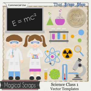 Science Class 1 Vector Templates {CU}