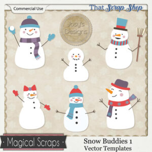 Snow Buddies 1 Vector Templates {CU}