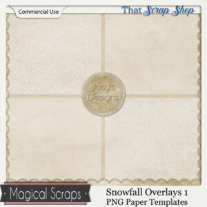 Snowfall Overlays 1 Paper Templates {CU}